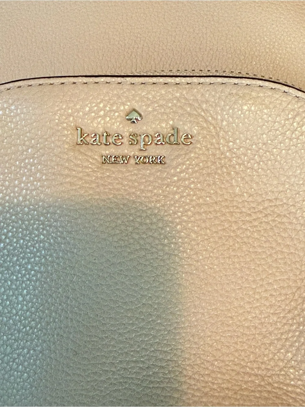 kate spade pebble leather mini backpack in blush beige